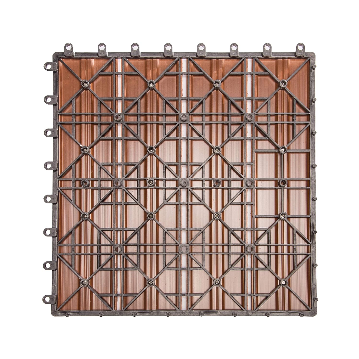 IncStores Helios Interlocking Patio Deck Tiles | All Weather | Waterproof Outdoor Flooring for Patio, Balcony Flooring, Garden and Poolside | 12"x12" | 11 Gray 6 Slate Tiles