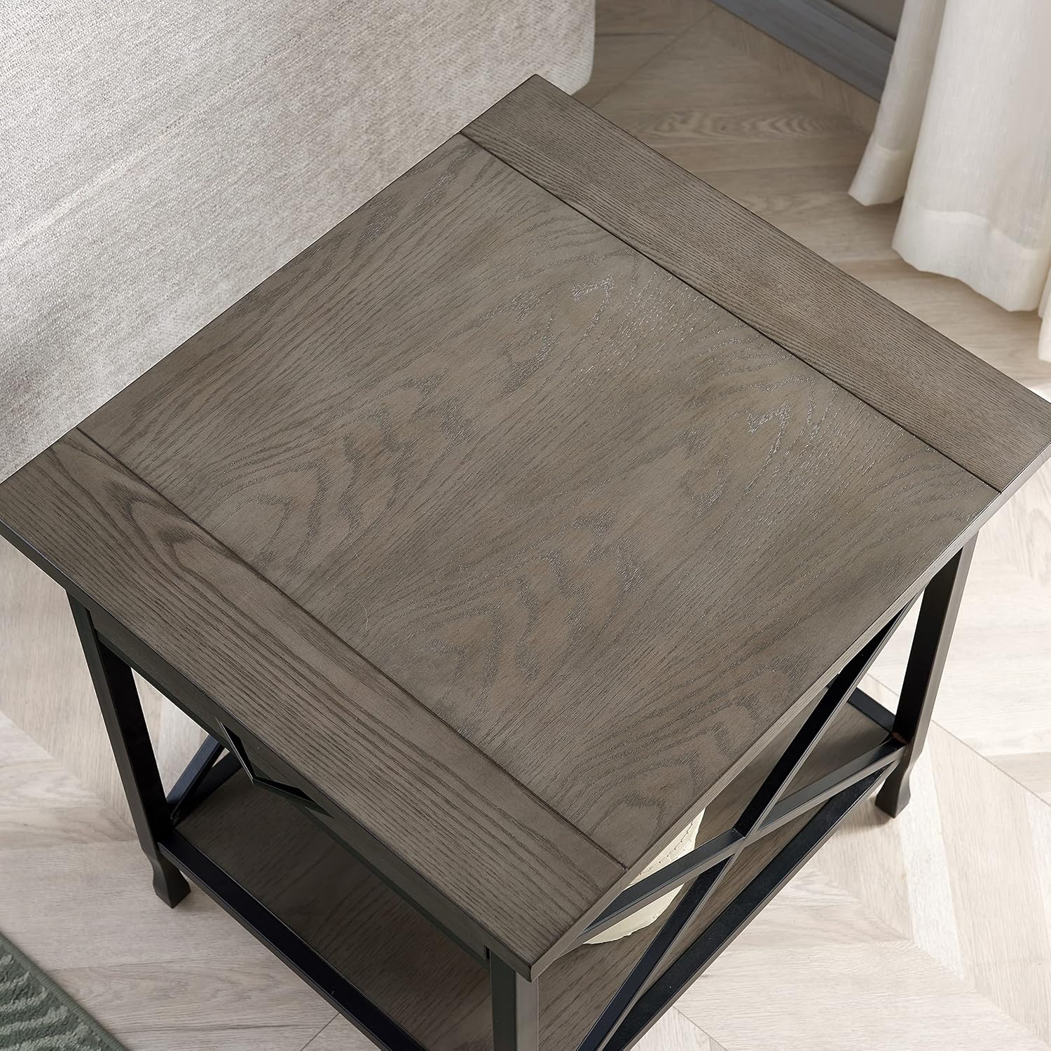 Leick Home Shield Wedge End Table, 21", Glazed Auburn
