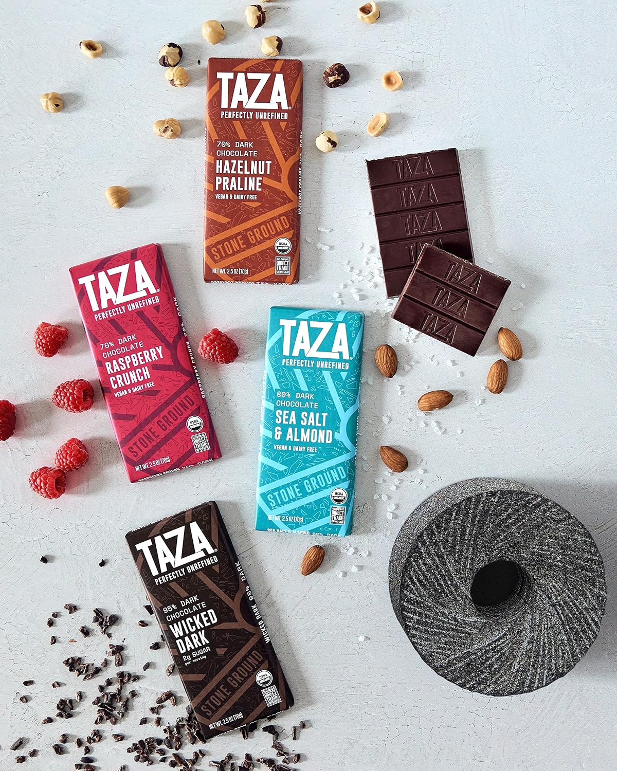Taza Chocolate, 95% Wicked Dark Amaze Bar, 2.5 oz bars, case of 10