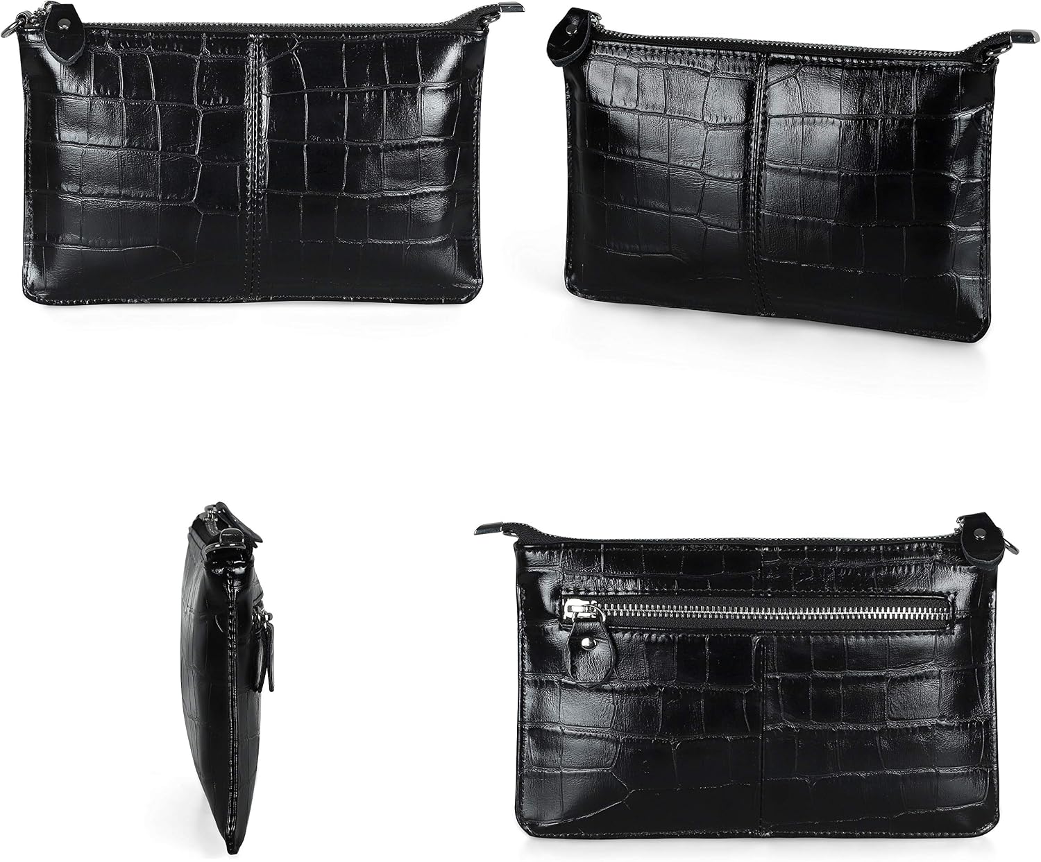 befen Genuine Leather Small Crossbody Bags for Women Wristlet Wallet Purses | Real Leather, RFID Blocking Card Slots, Wristlet Strap, Clutch Purse, Fit iPhone 17 Pro Max, Leather Handbags