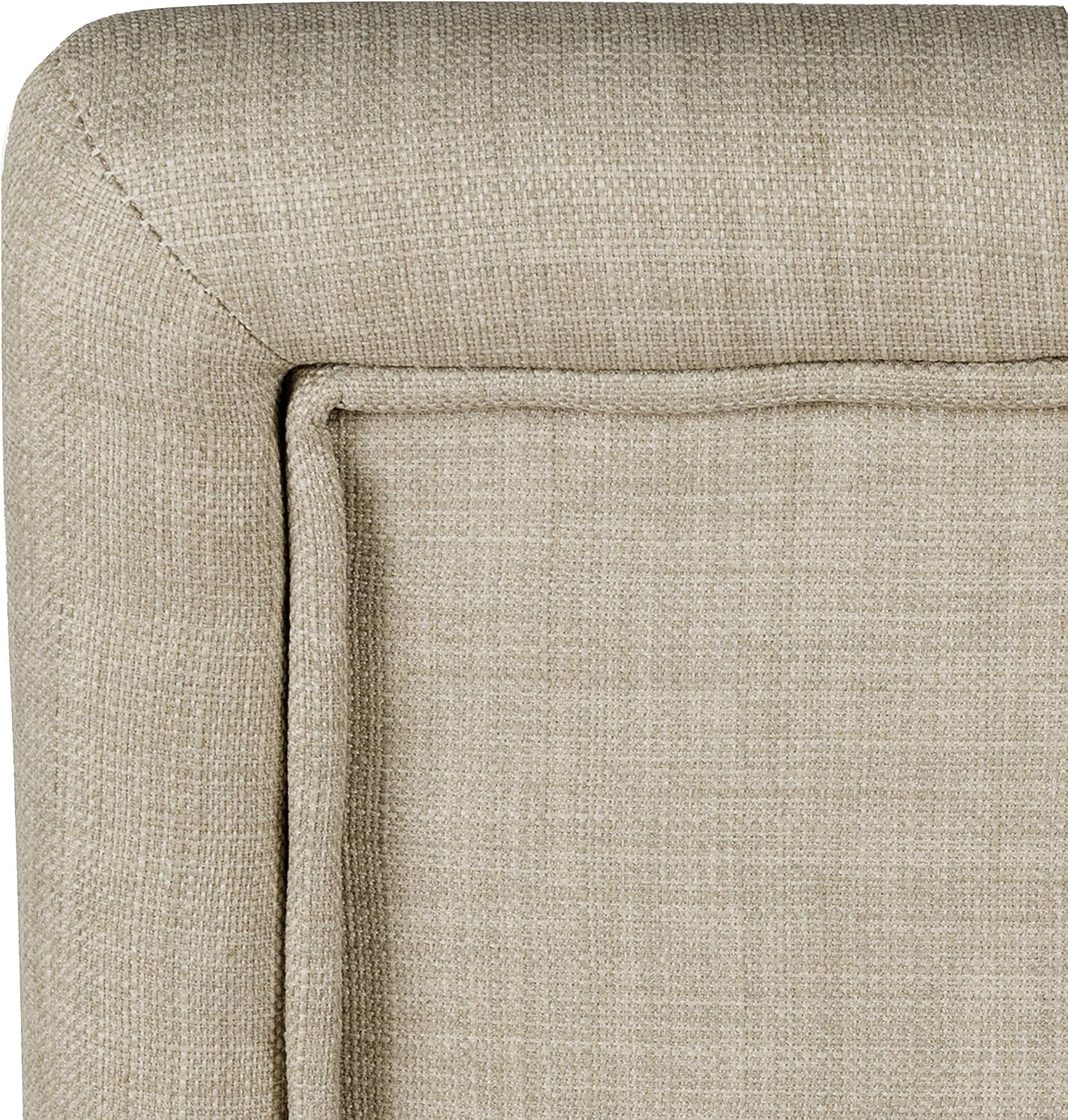 Homepop Home Decor | Classic Upholstered Parsons Dining Chairs | Set of 2 Accent Dining Chairs with Nailhead Trim, Natural Linen