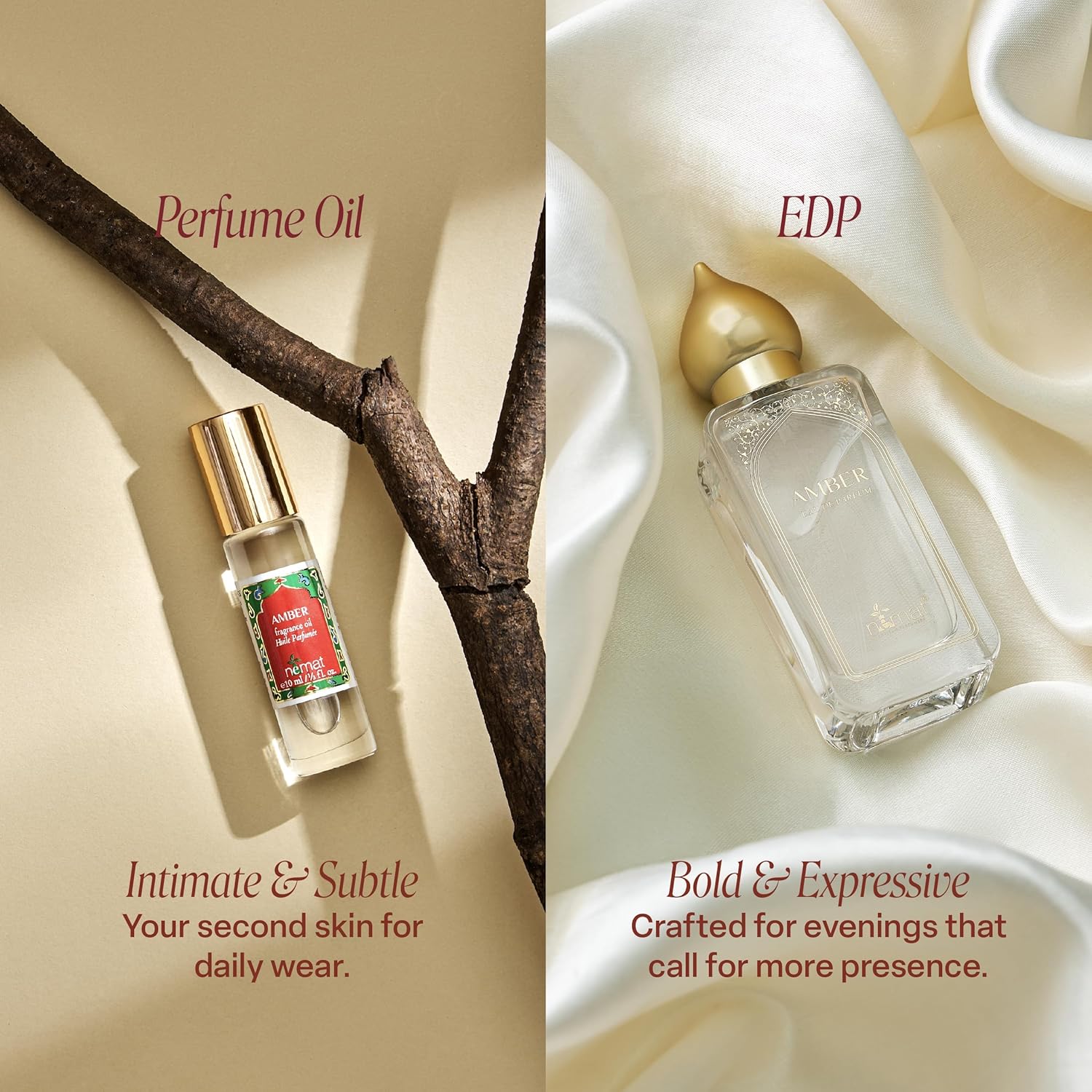 Nemat Amber Eau de Parfum Spray, 50 ml | Eau de Parfum, Long Lasting, Fine Mist Spray, Unisex, 50 ml Bottle