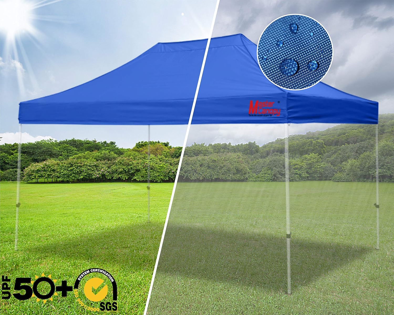 MASTERCANOPY 10x10 Replacement Pop Up Canopy Top for Kingkong Frame Gray