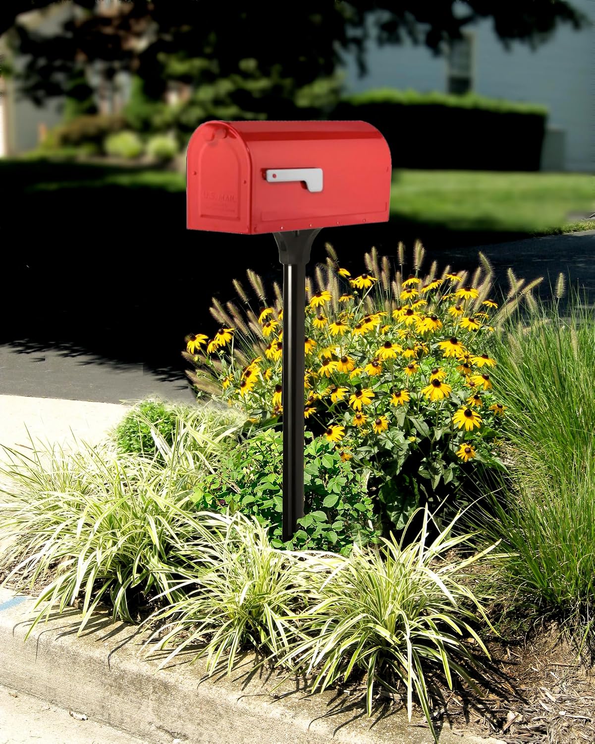 ARCHITECTURAL MAILBOXES 7600P-10 MB1 Mailbox, Medium, Pewter | Galvanized steel build for outside with rust-resistant powder-coat finish and a magnetic door closure. USPS approved.