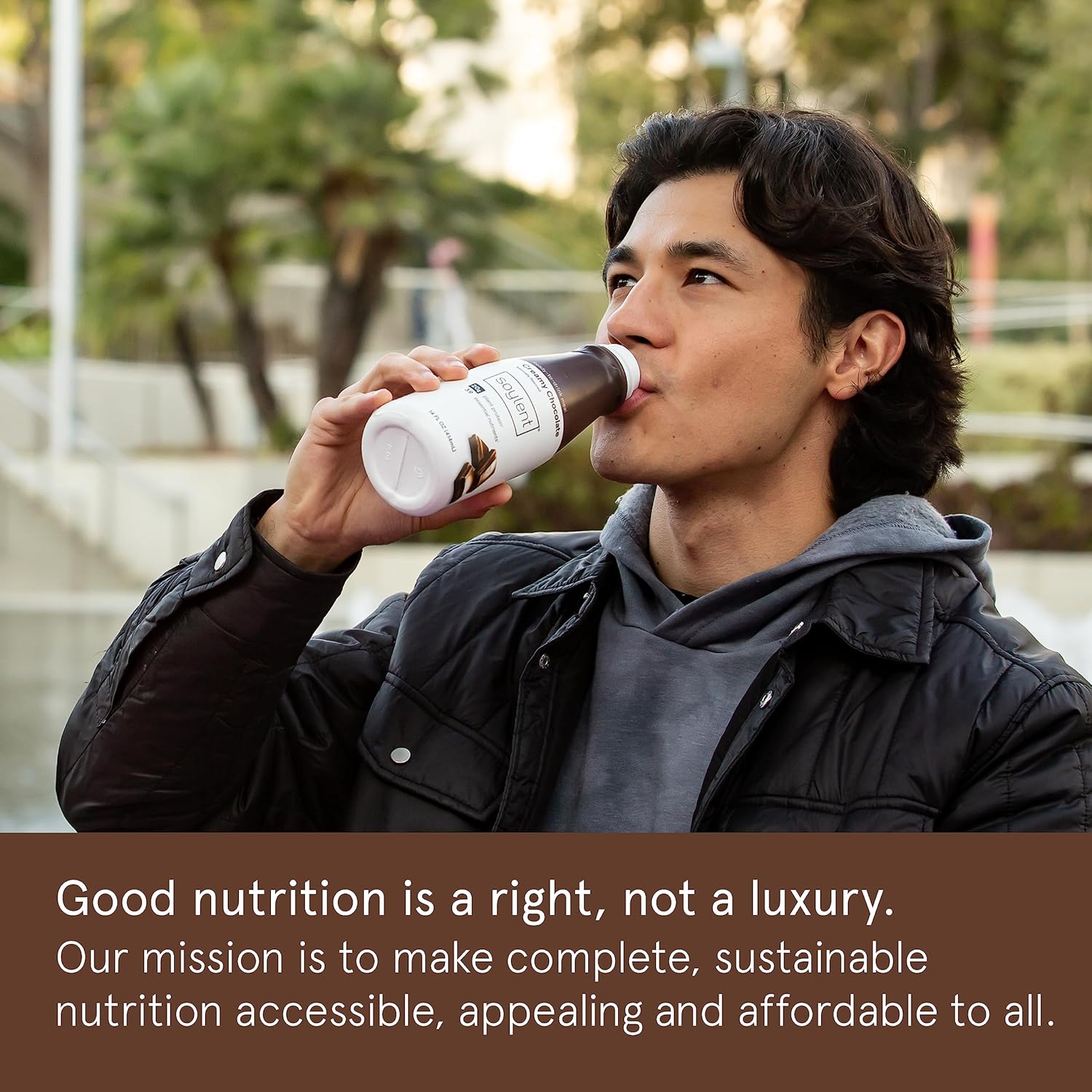 Soylent Creamy Chocolate Meal Replacement Shake, Ready-to-Drink Plant Based Protein Drink, Contains 20g Complete Vegan Protein and 1g Sugar, 14oz