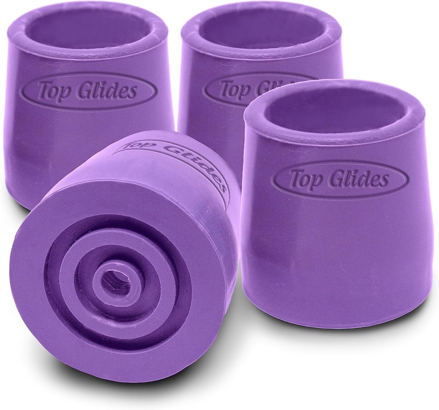 Steel-Reinforced Walker Glide Tips (Gray, 1 1/8")