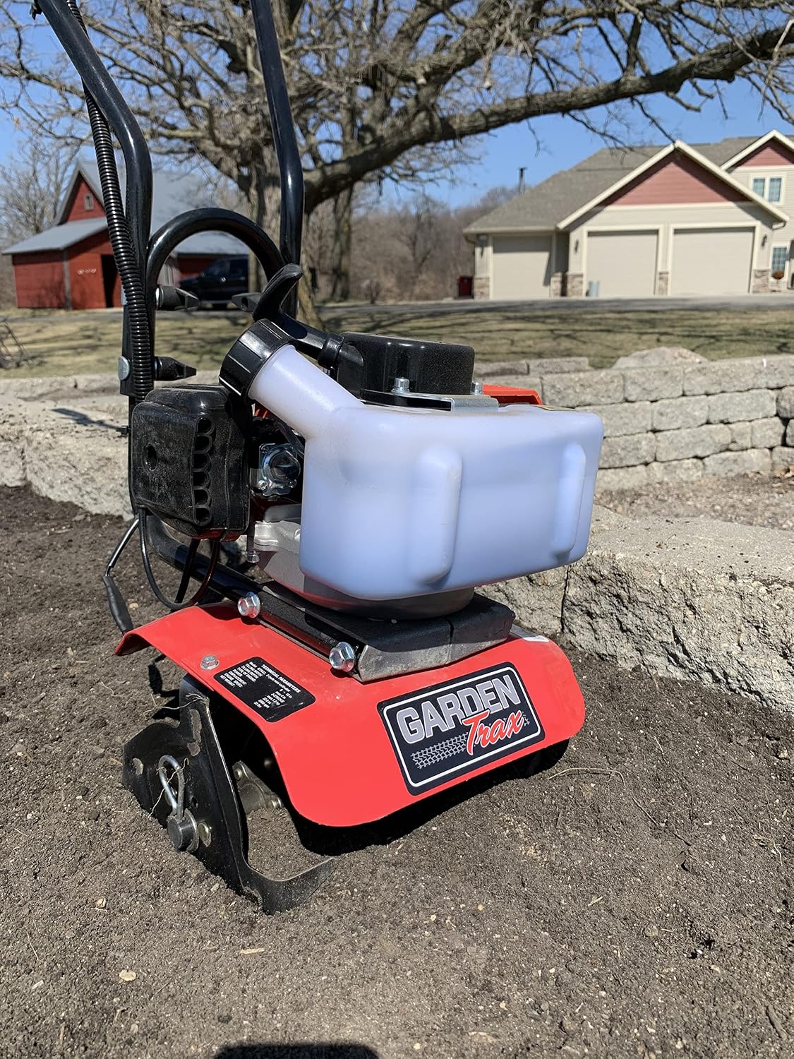 GardenTrax Mini Tiller Cultivator Powerful 33cc 2-Cycle Engine
