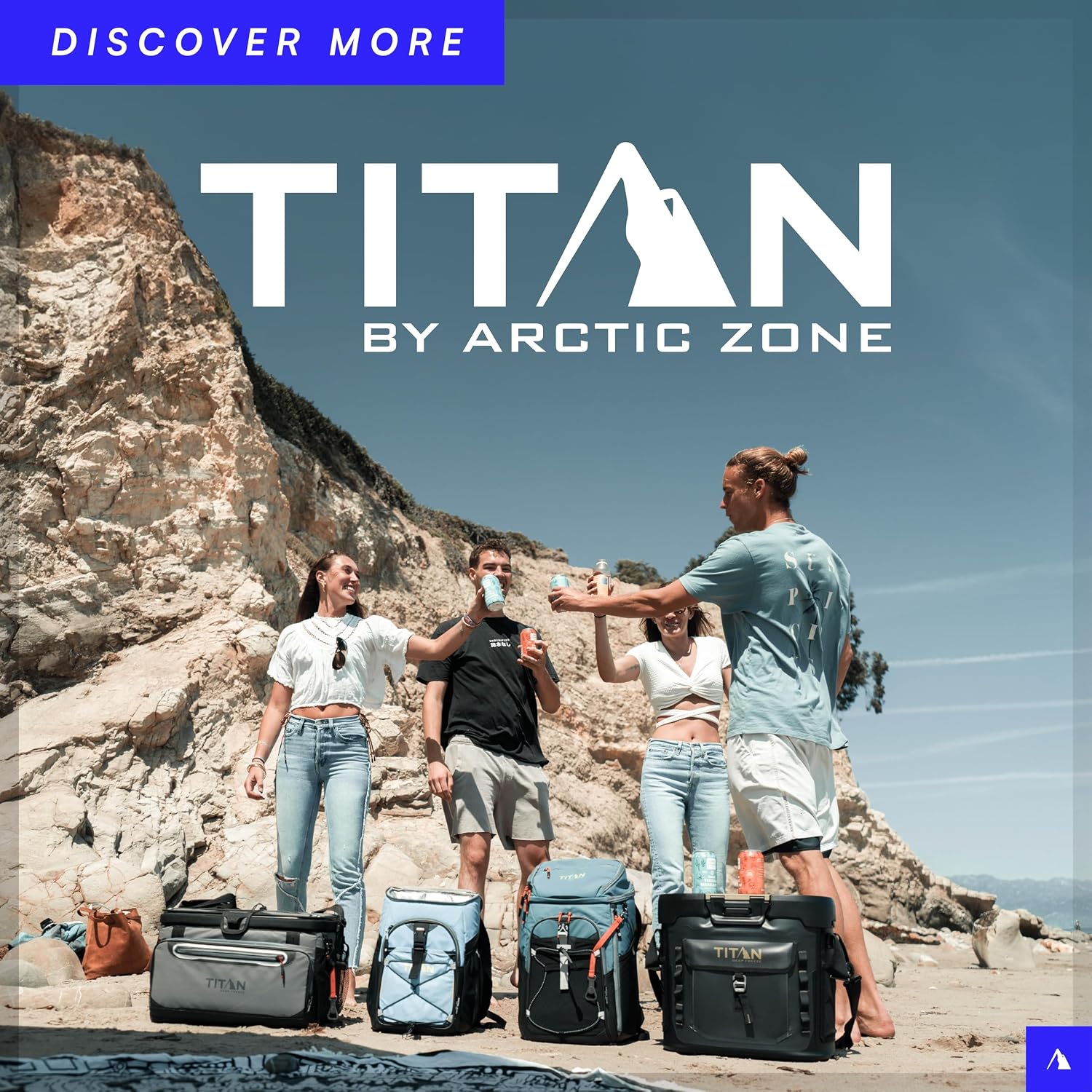 Titan by Arctic Zone Deep Freeze Wheeled Cooler - 60 Can Rolling Cooler with Deep Freeze Insulation and Detachable All-Terrain Cart with Wheels