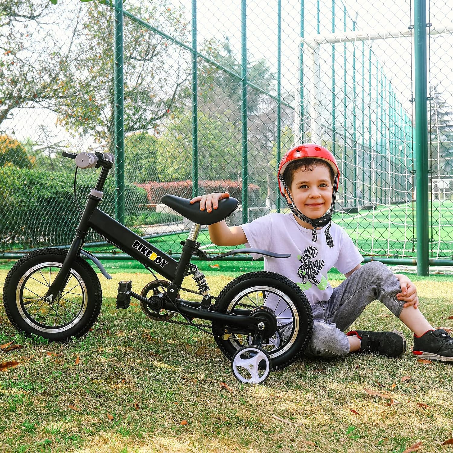 Balance Bike 2 in 1,The Dual Use of a Kids Balance Bike and Kids Bike,12 14 Inches for 2-6 Years Old,with Shock Absorbers, Fenders, Pedals, Auxiliary Wheels