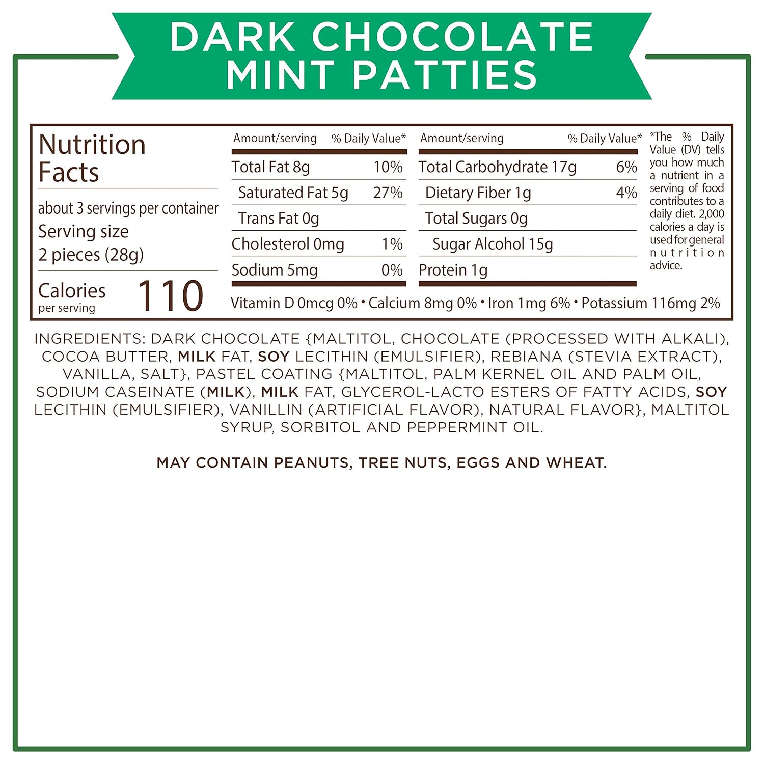 Russell Stover Sugar Free Dark Chocolate Medallions, 3 oz. Bag (270215)