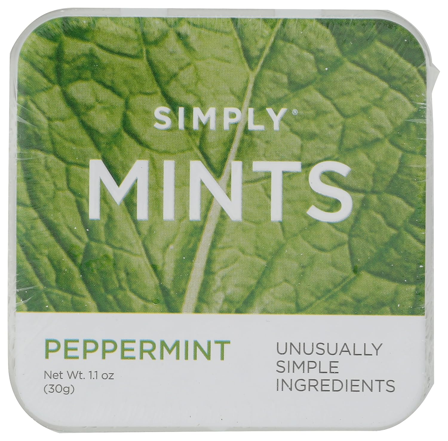 SIMPLY MINTS Natural Peppermint Breath Mints, 6 Pack (180 Pieces), Made With Real Peppermint Oil | Aspartame-Free, Sorbitol-Free, Xylitol-Free, Vegan, Kosher, Non-GMO