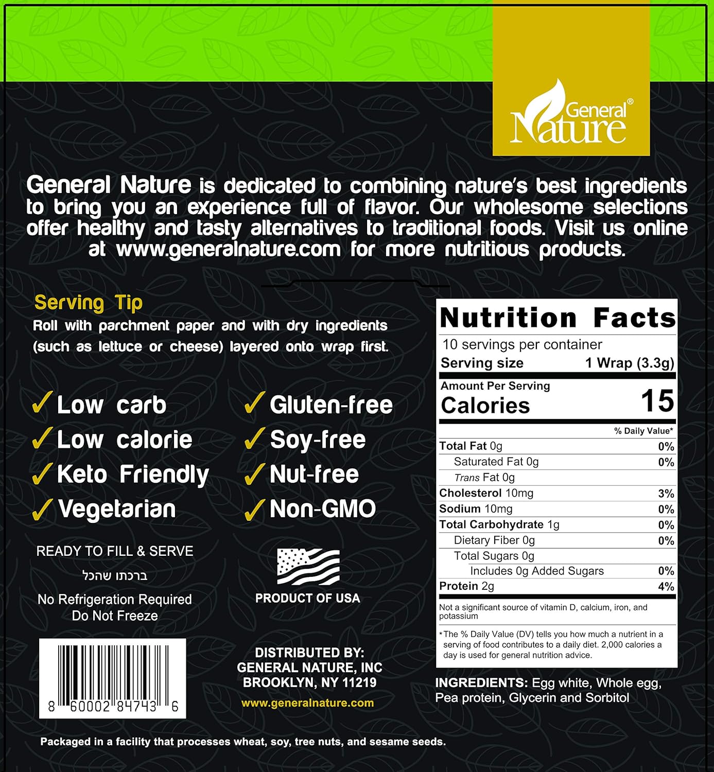 Wonder Wraps -Original- Low Carb Keto Tortillas | Non-GMO Kosher Low Calorie Burrito Wraps | Delicious Gluten Free, Soy Free, Nut Free