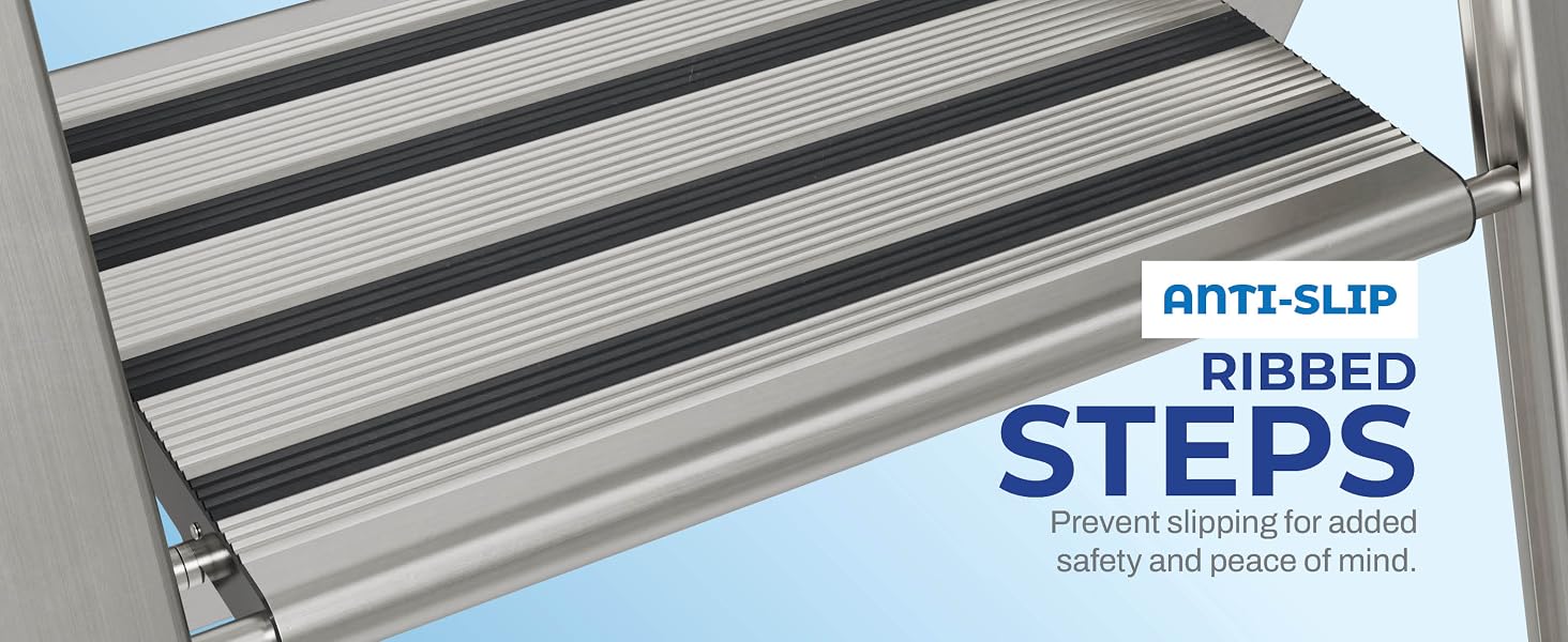 antislip ribbed steps , safety, prevent slipping