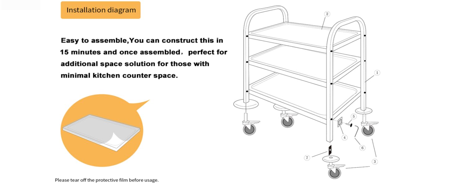 Stainless Steel Utility Cart