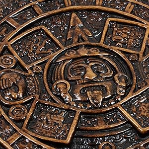 Novica Brown Ceramic Calendar Wall Art Home Decor Cerámico calendario Mural Decoración del hogar