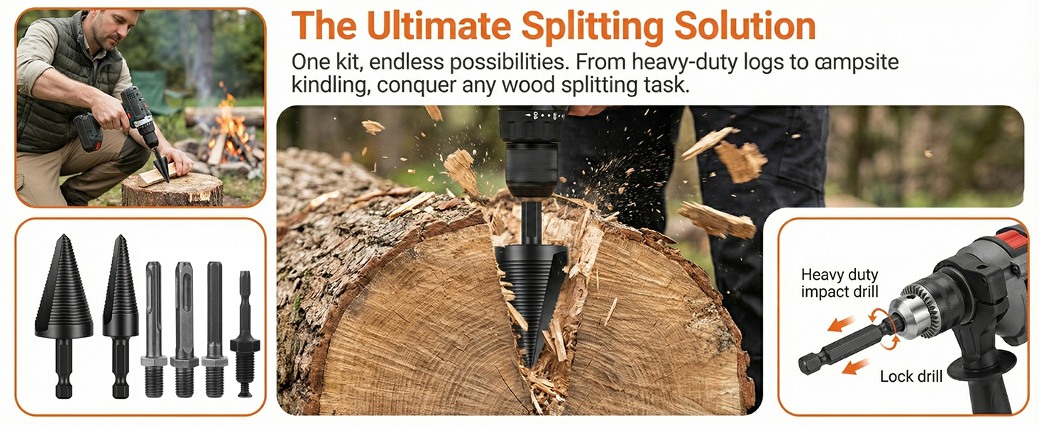 Wood Splitter Drill Bits