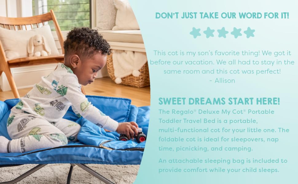 My Cot Deluxe Portable Toddler Bed Details