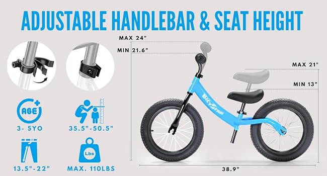 AJUSTABLE HEADLEBAR &amp;amp; SEAT HEIGHT