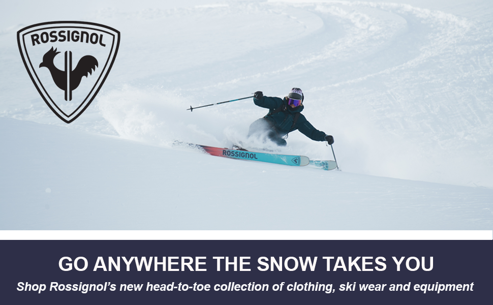 man skiing plus rossignol logo