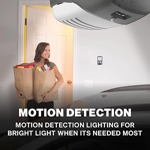 Genie SilentMax 1200 belt drive quiet garage door opener with motion detection lighting