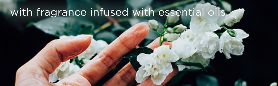 with fragrance infused with essential oils
