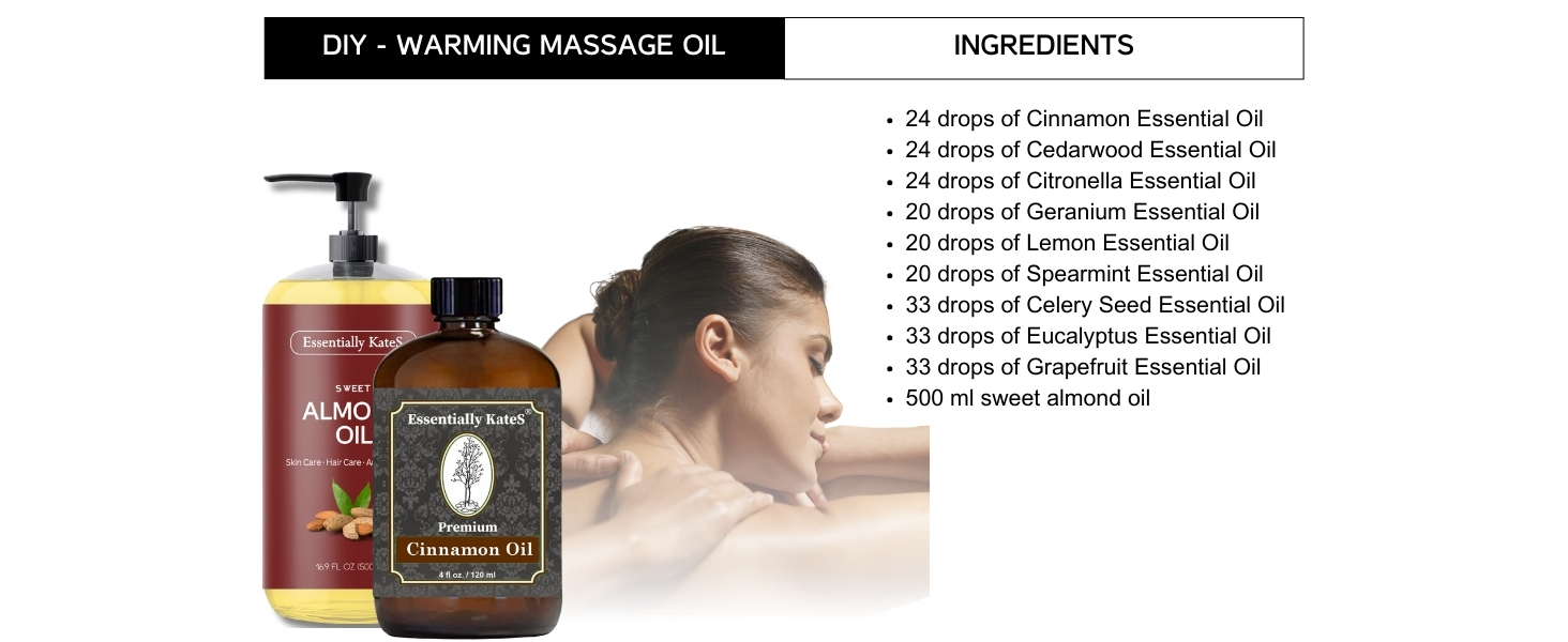 DIY warming massage oil