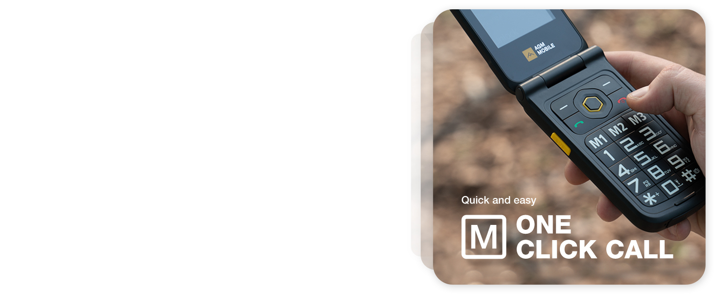 M8 Rugged Flip Phone - Fast Dialing for Convenience