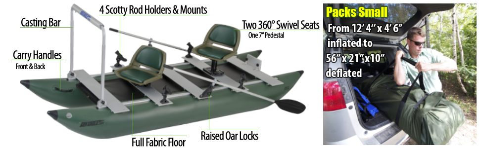 Inflatable Boat, Fishing Boat, Pontoon Boat, FoldCat, Inflatable Pontoon Boat, Sea Eagle, 375fc