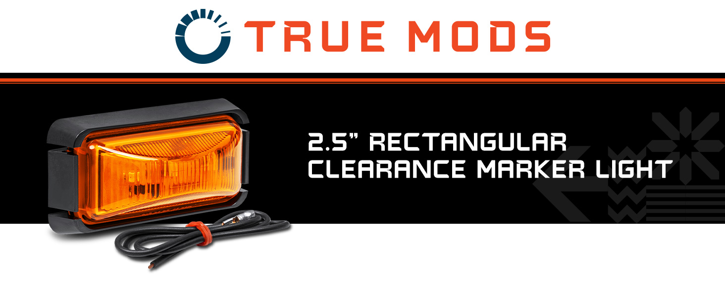 2.5" Rectangular Clearance Marker Light Kit