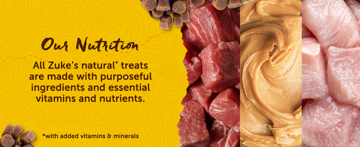 Photo talking about the nutrition of Zuke's dog treats