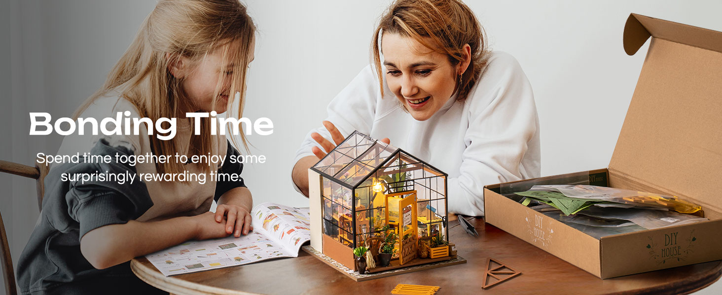 Rolife diy miniature dollhouse kit greenhouse dg104