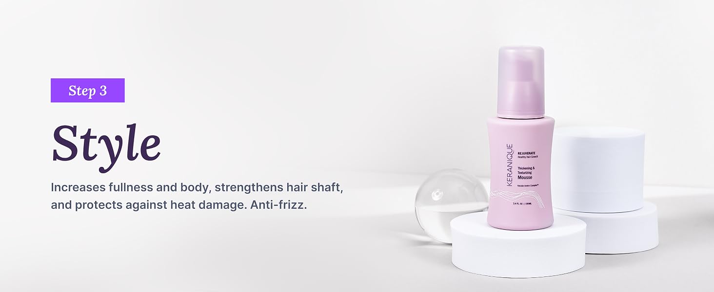 hair thickening mousse for women with thinning hair for growth and regrowth