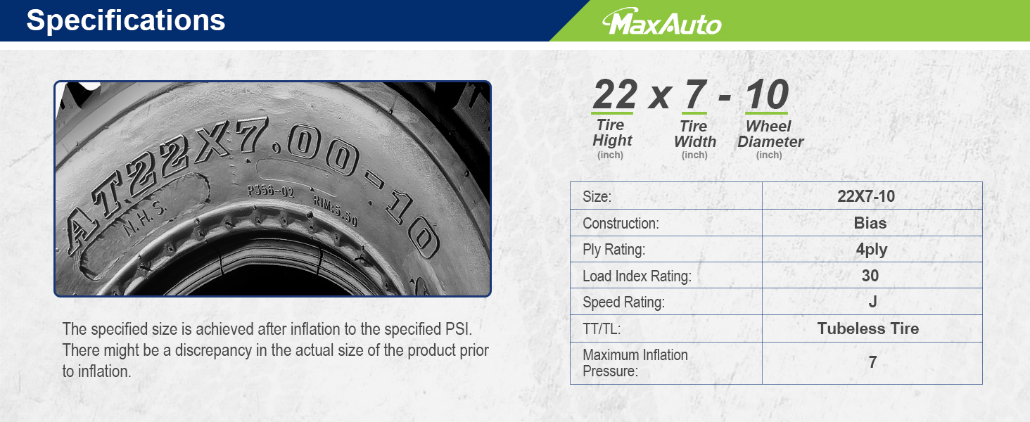 22x7-10 atv tires