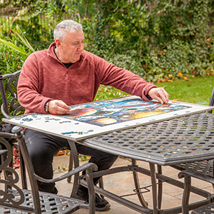 Do your puzzle outside