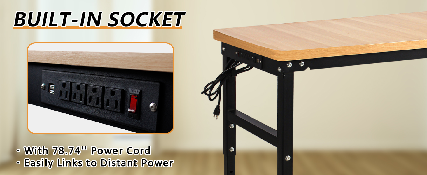 Workbench with Power Outl