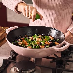 Staub, cast iron, wok, perfect pan, Saute pan