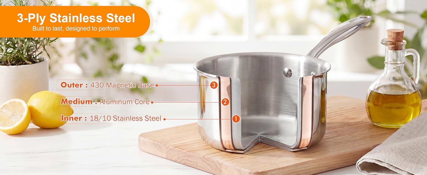 tri-ply clad stainless steel