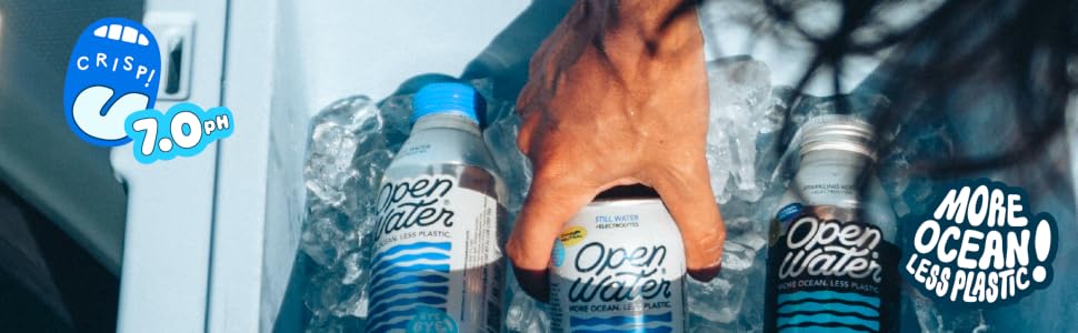 pH water, alkalkine water, canned water, sparkling bottled water