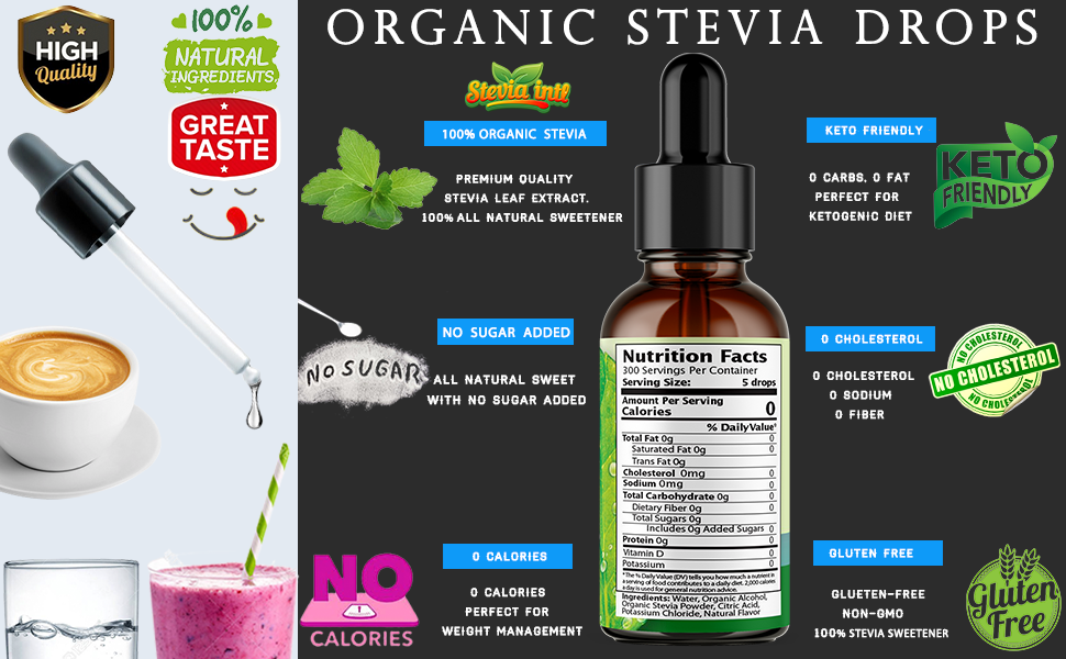 High Quality Stevia Sweetener - 100% All Natural Stevia