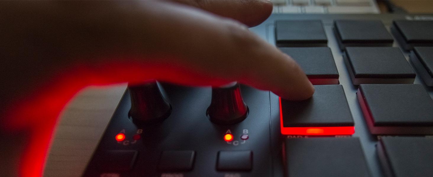 MPC note repeat and full level controls for immersive expressive performances