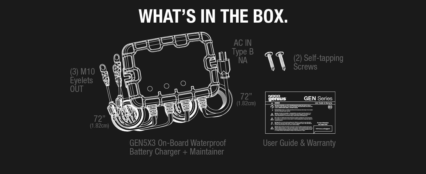 GEN5X3, 3-Bank, 15-Amp Fully-Automatic Smart Marine Charger, 12V Onboard Battery Charger