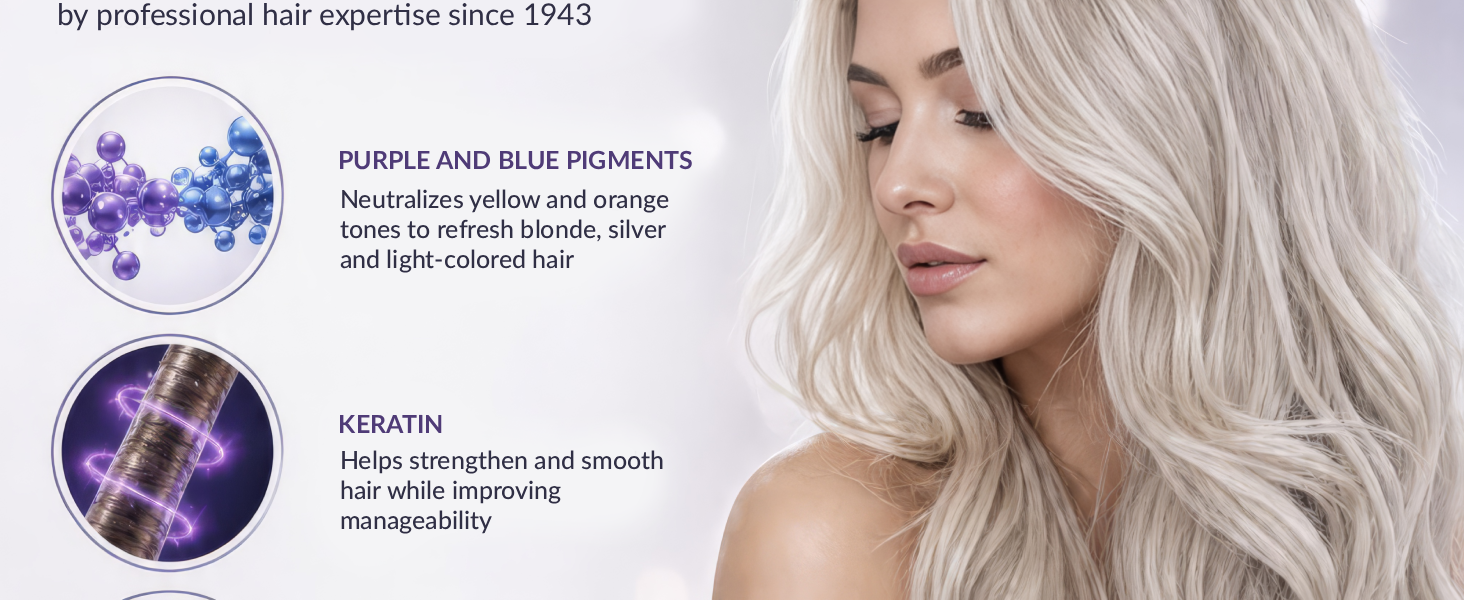 Effective Proven Quality Ingredients Intensive hair color boost keratin purple shampoo