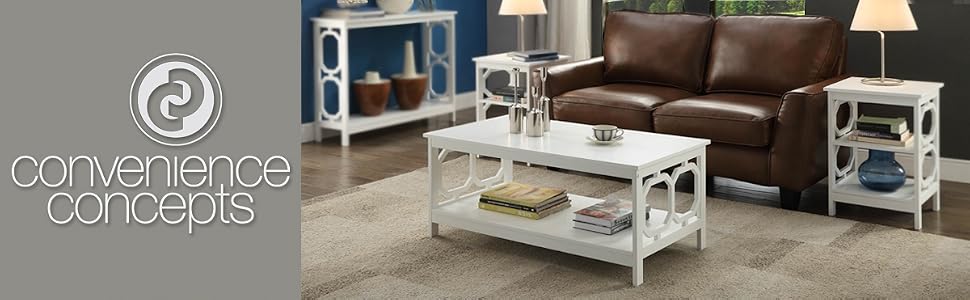 coffee side console table modern living family room white