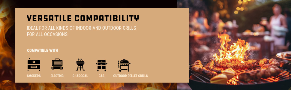 A guide for grilling, emphasizing compatibility for optimal flavor and texture.