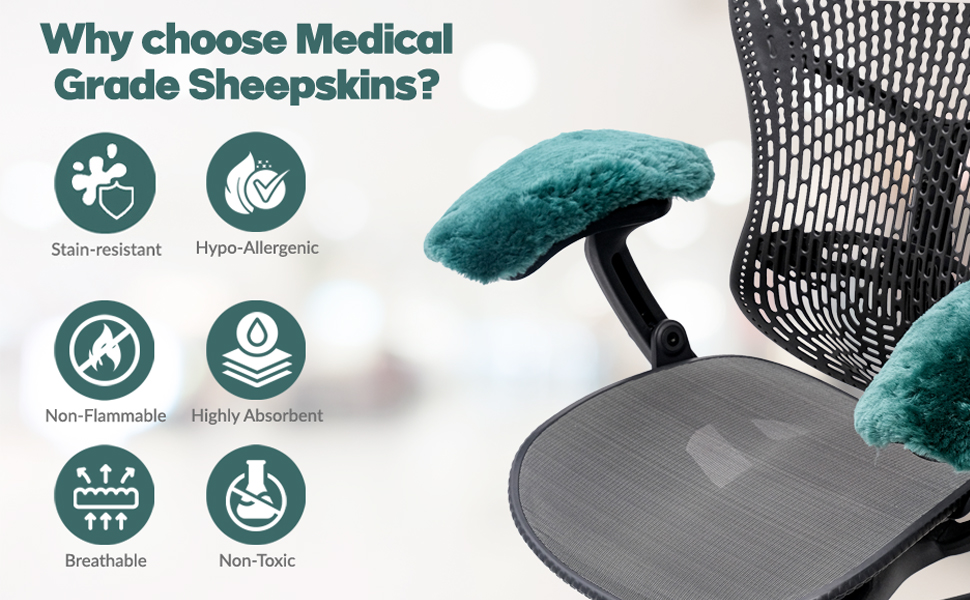 Natural Sheepskin Wheelchair Armrest Pads (B0BNXLZFJS)