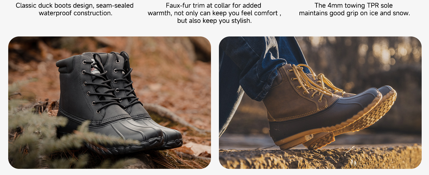 classic duck boots design for various occasions