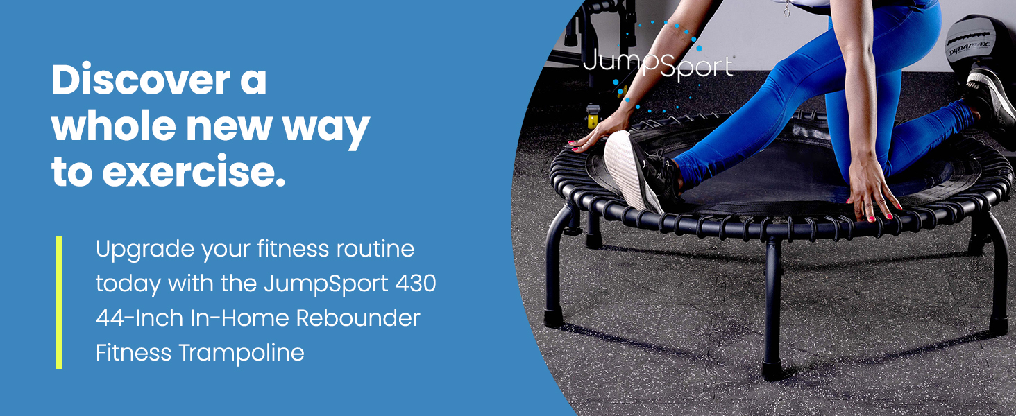 JumpSport 430 44-Inch In-Home Rebounder Fitness Trampoline with Workout DVDs