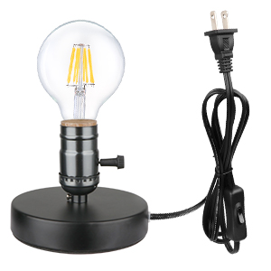 Product show of this black lamp base without shade