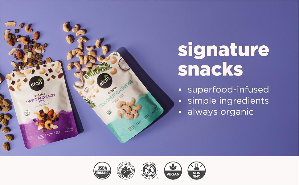 Elan Snacks school snacks snacks for office healthy snacks protein snacks trail mix nut mix fruit