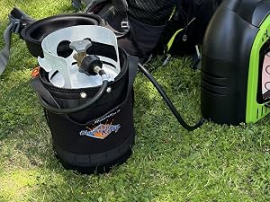 Flame King Gas Hauler Kit Protective Carry Case, 5LB Propane Tank and Adapter Hose for Camping